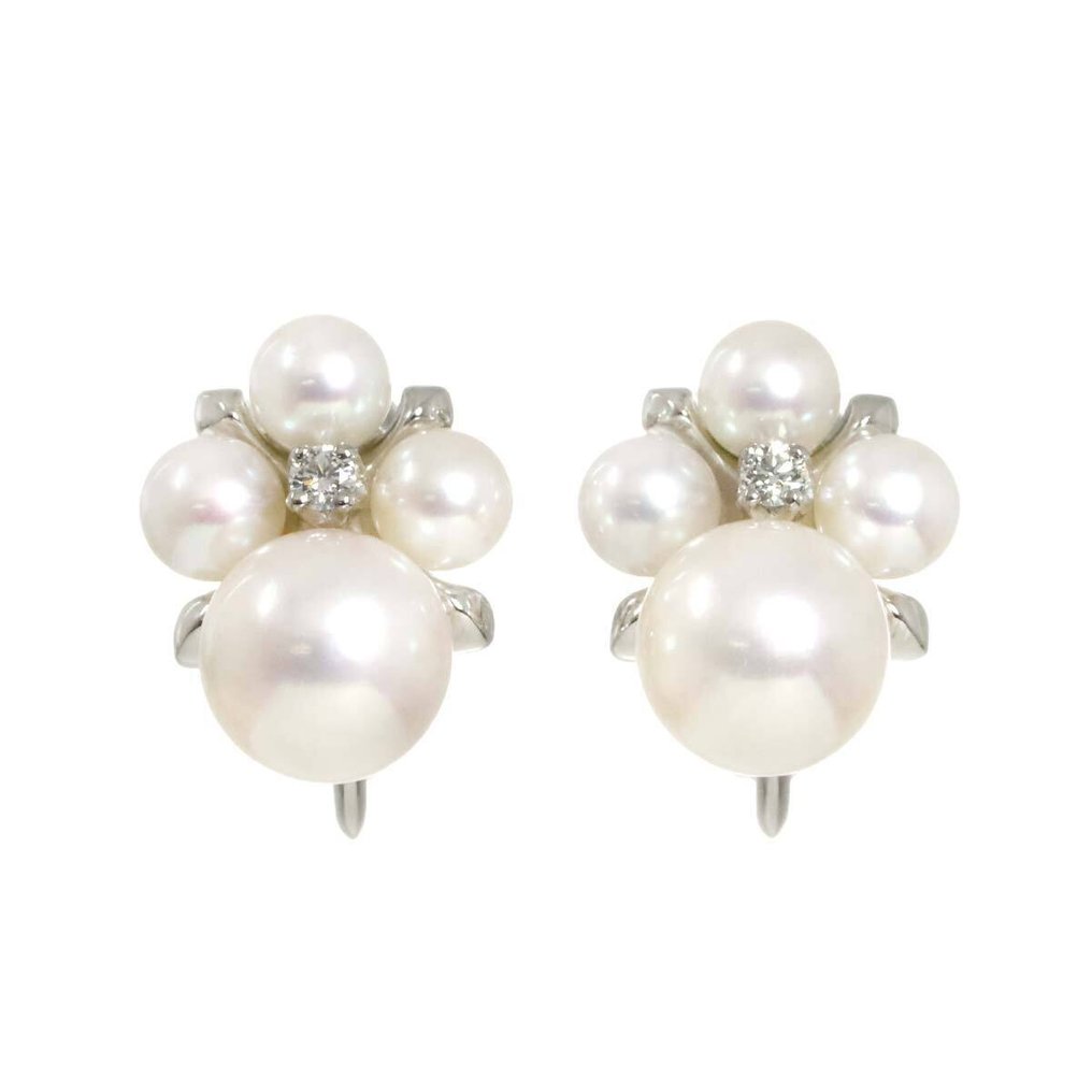 Mikimoto - Øredobber - 18 karat Hvitt gull #1.0