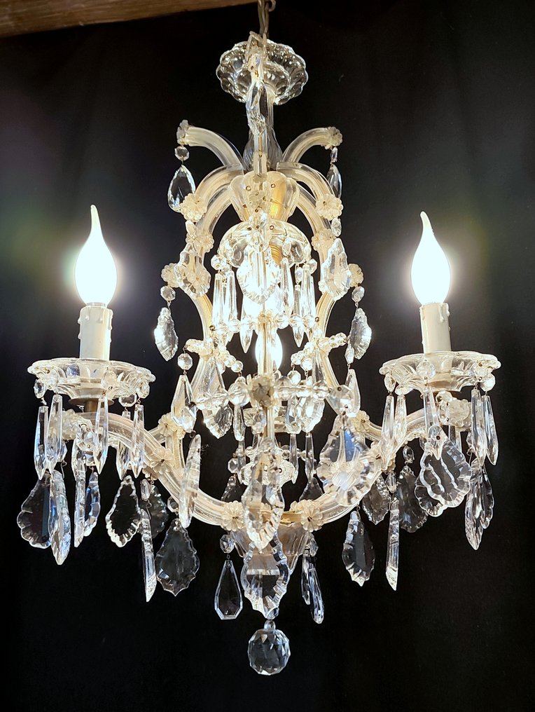 枝形吊灯 - 无保留 - 金属镀金和玻璃 #1.0