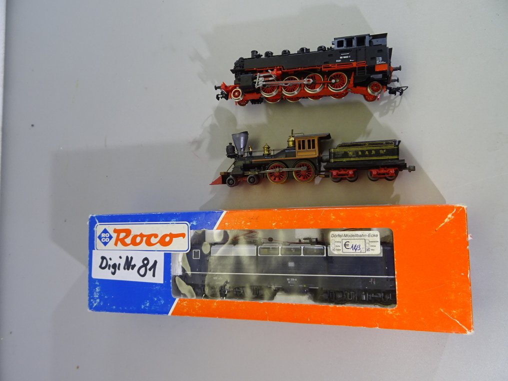 Roco, Bachmann, Piko H0 - Locomotiva a vapor com vagão de carvão (3) - Conjunto de 3 Lok Bastler #2.1