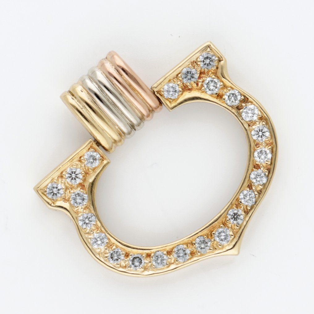 吊坠 - 18K包金 黄金, 白金, 玫瑰金 钻石 (天然) #1.0