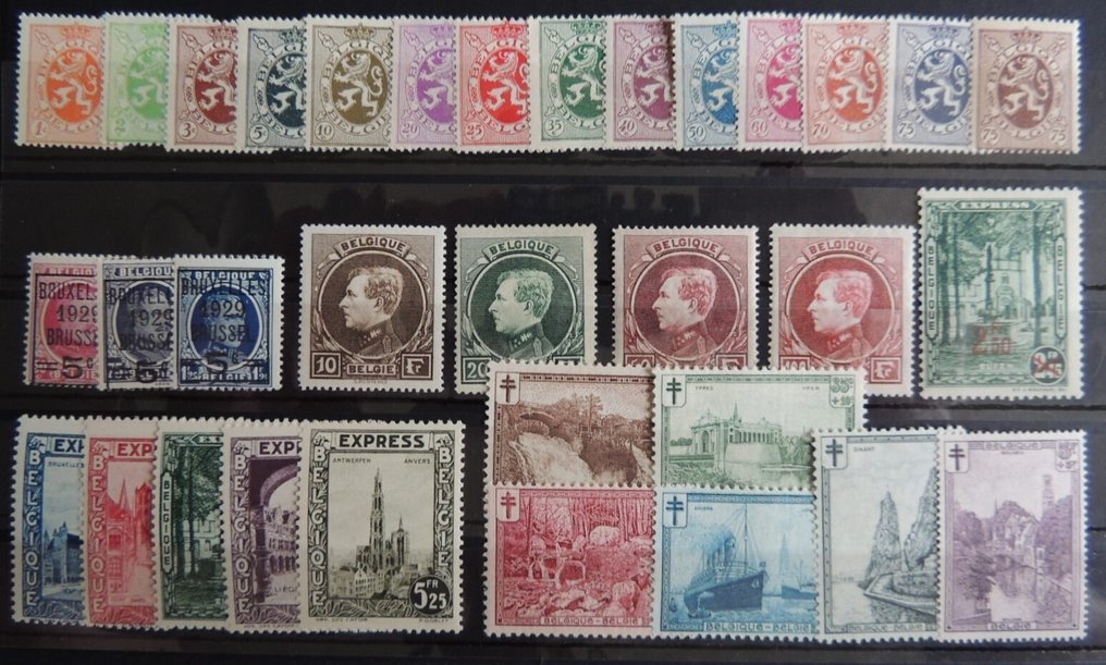 Βέλγιο 1929 - Ολόκληρο έτος Cob # 273/98 καινούργιο ** #1.0
