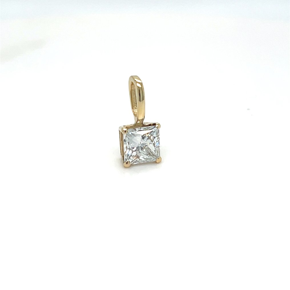 Zonder minimumprijs - Hanger - 14 karaat Geel goud - 1.02ct. tw. Diamant (Lab-grown) #2.1