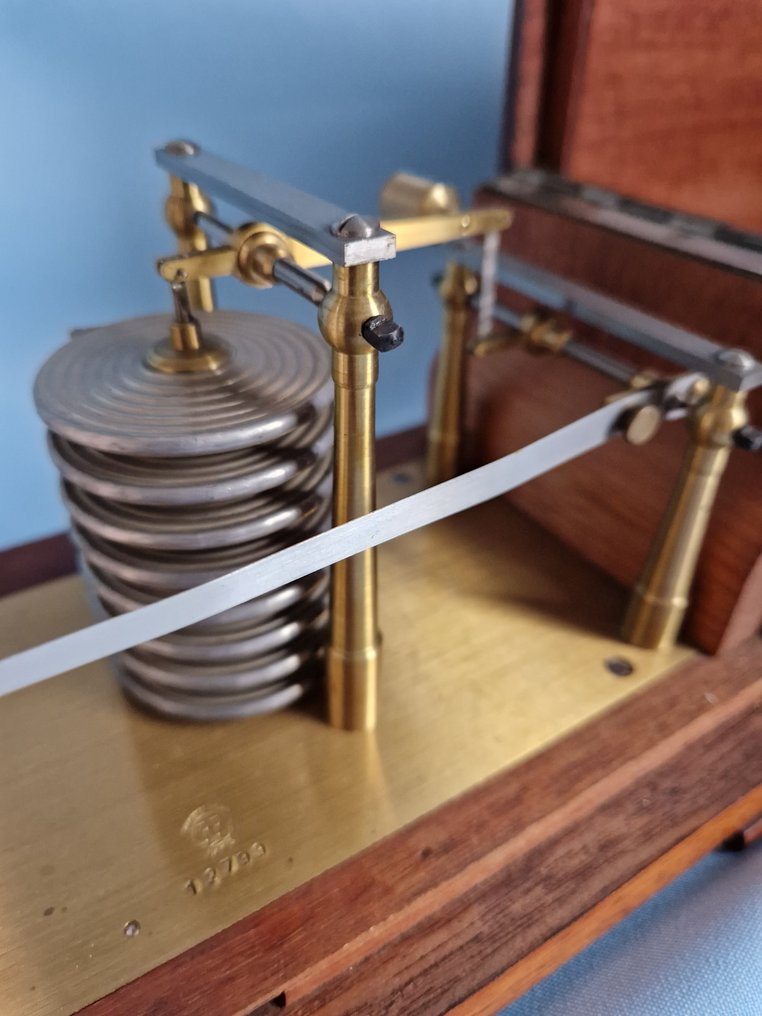 Richard Frères / R.F. 12799, Paris - Βαρογράφος - Γυαλί, Ξύλο - Scheepsbarograaf (ναυτικό όργανο μέτρησης ταχύτητας και βάθους πλοίου) #4.3