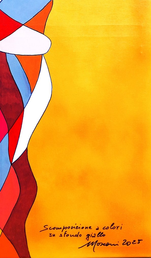 Mosconi - Scomposizione a colori su sfondo giallo #1.0
