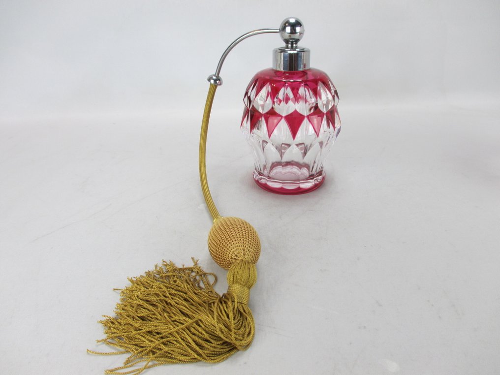 Art Deco WC-setti (2) - Val Saint Lambert - Kristalli - Verstuiver en wattenpot #2.1