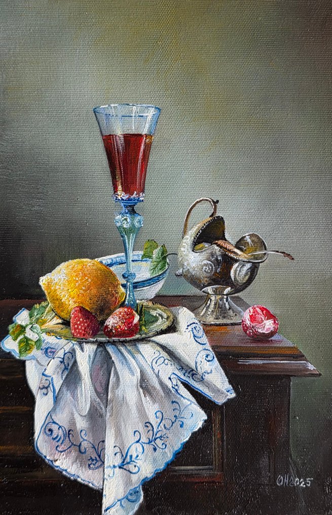 Alexander Nakonechnyi (XX-XXI) - Still life with wine #1.0