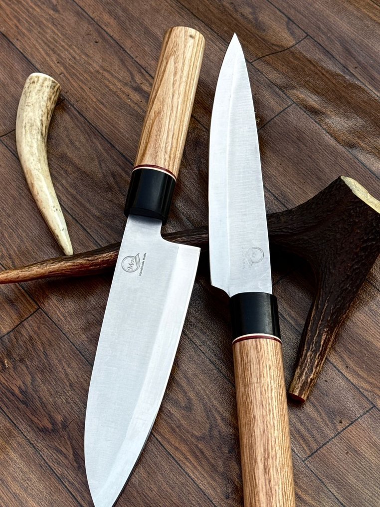 厨刀 - 日式风格。手工厨房刀，厨师刀，ASH木，Risen 10/53 - 亚洲 #1.0