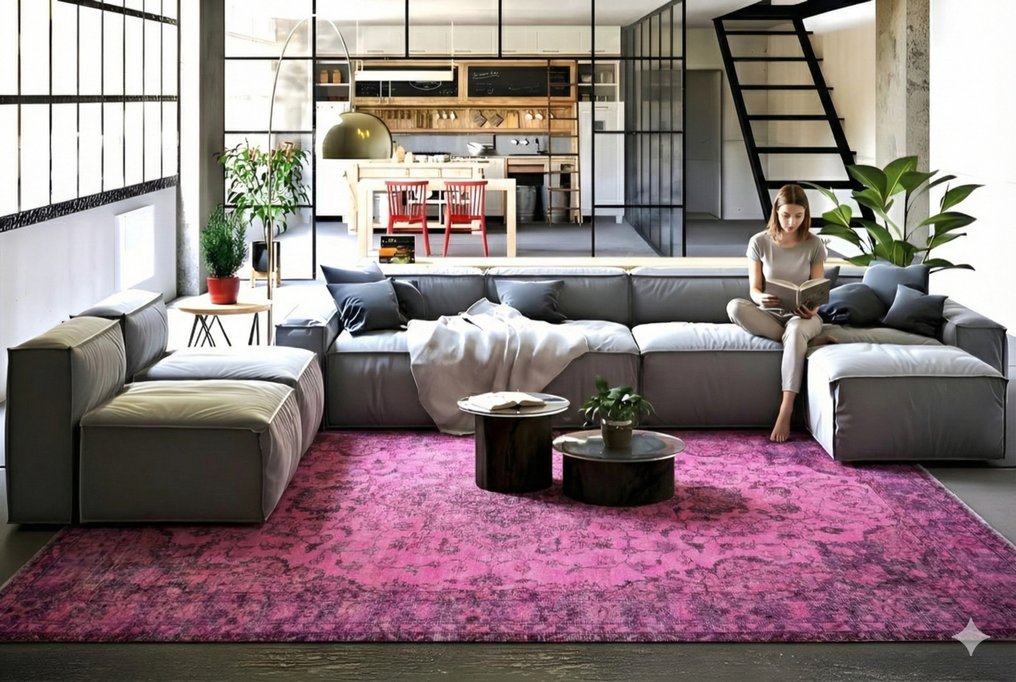 XL 粉色复古 - 小地毯 - 300 cm - 185 cm - 带证书 #4.3