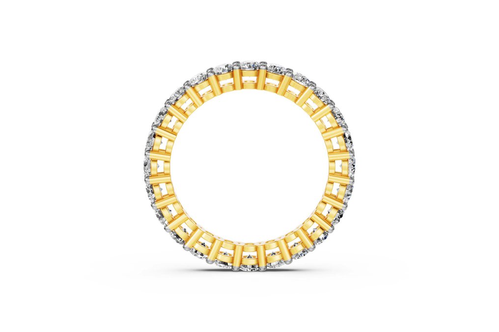 Sormus - 14 kt. Keltakulta - 2.93ct. tw. Timantti (Laboratoriossa kasvatettu) #3.2