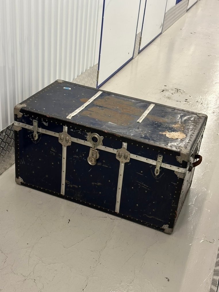 unkown - unknown - Cassa - Legno - baulone blu da viaggio del 1900 #3.2