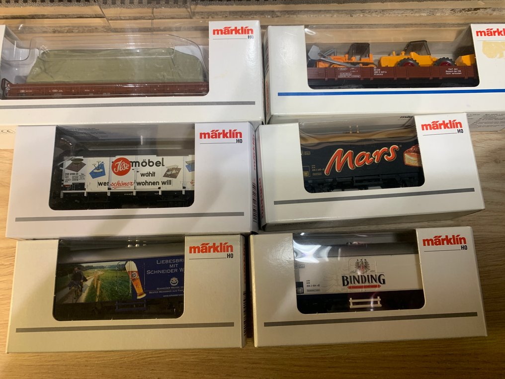 Märklin H0 - Model train freight carriage (6) - DB #1.0