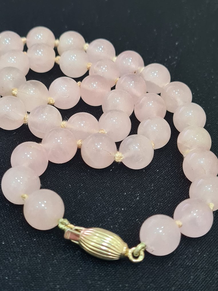 石英珠子项链 - 链 - 石英 18k金镀银 #1.0