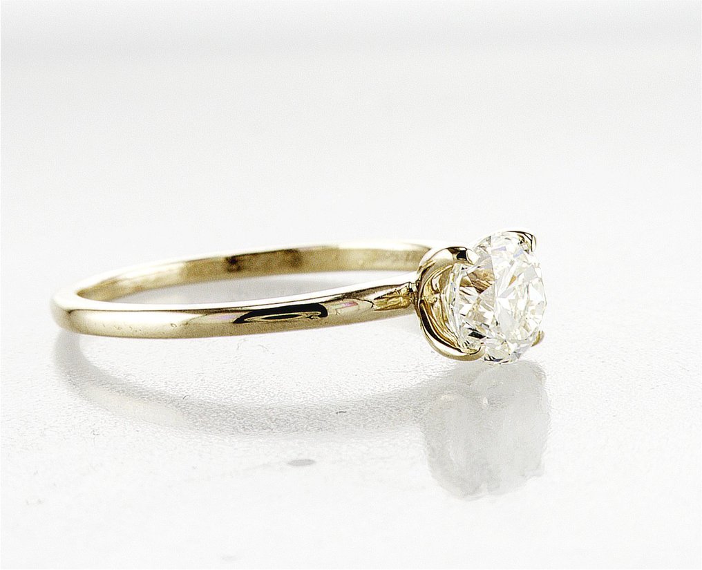 戒指 - 14 克拉 黃金 -  1.00ct. tw. 鉆石 (天然) - R00090 #3.2