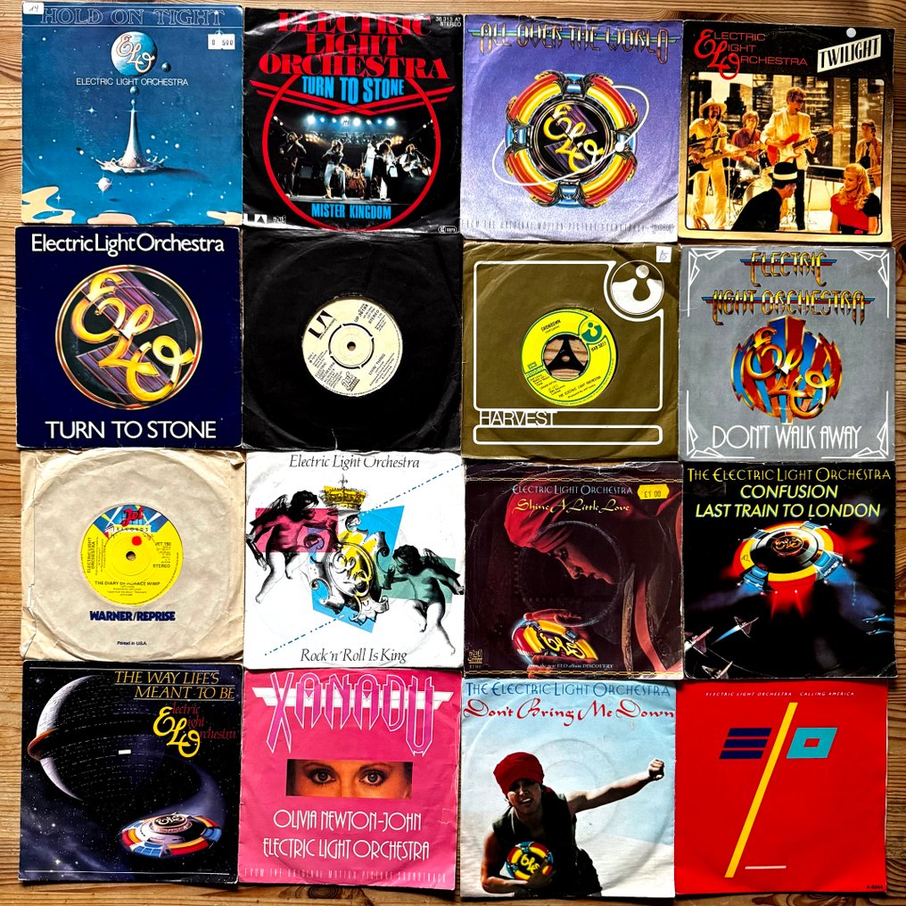 E.L.O. - ELO Electric Light Orchestra, 16 original Singles - Useita teoksia - Vinyylilevy - 1st Pressing - 1973 #1.0