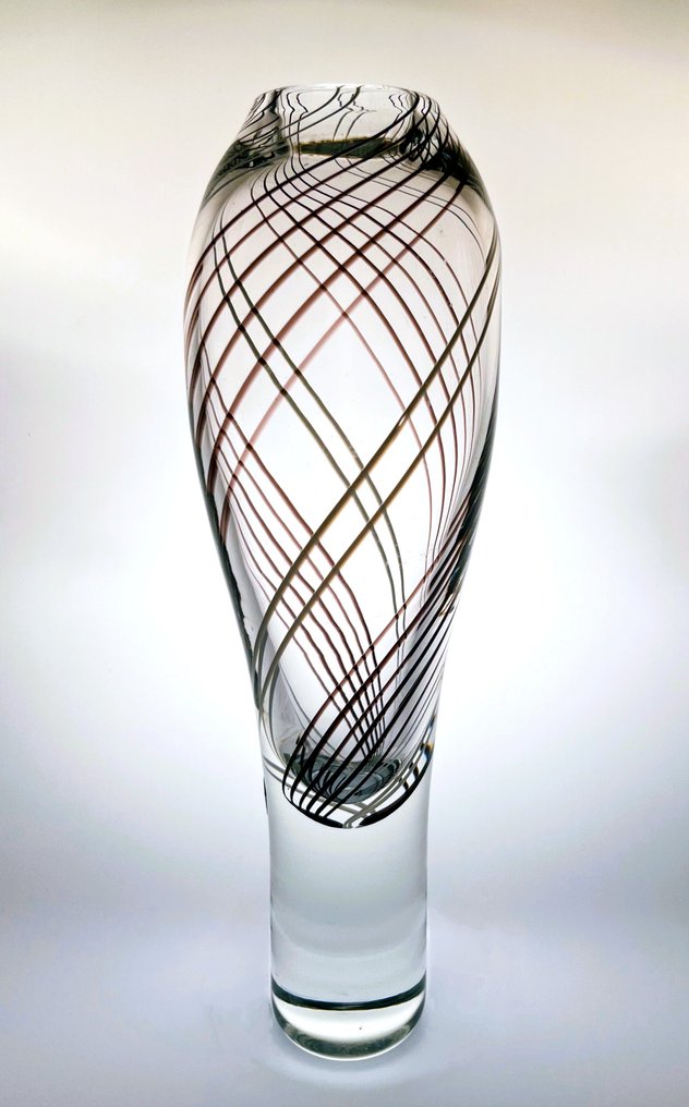 SEA Glasbruk - Vase -  Streifen  - Glas - Seltene Entdeckung #3.2