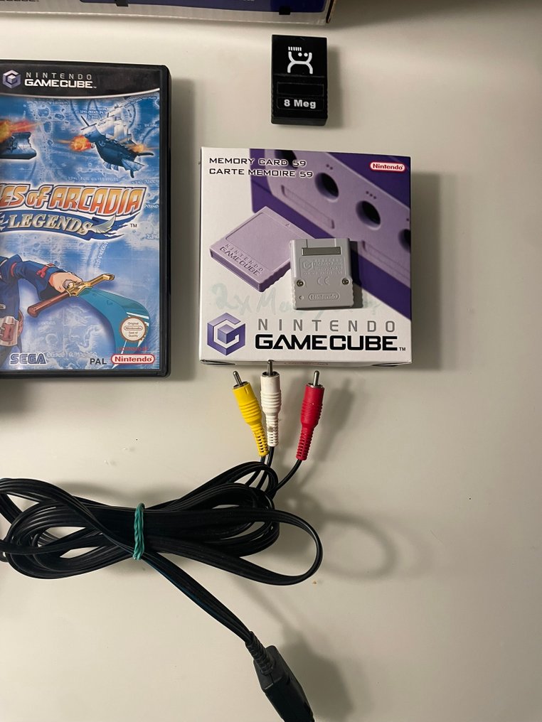 Nintendo - Gamecube - with 2x Memory Card & Skies of Arcadia game - Videospillekonsol + spil - I original æske #4.3