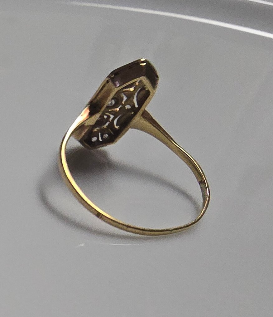 Ei pohjahintaa - Statement-sormus - 18 kt. Keltakulta, Platina Timantti (Luonnollinen)  - Timantti #1.0