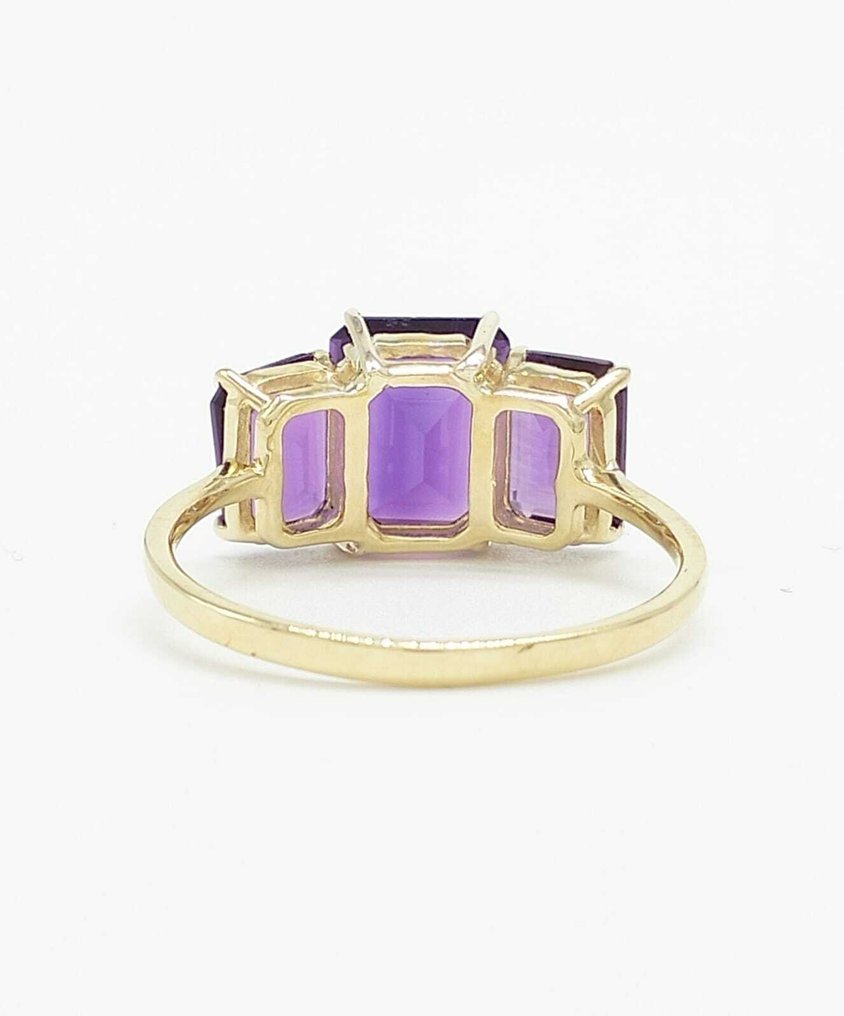 No reserve price - Ring - 14 kt. Yellow gold Amethyst #4.3