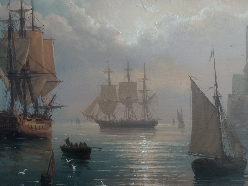 Vitalii Karpenko (1963) - Seascape with ships #4.3