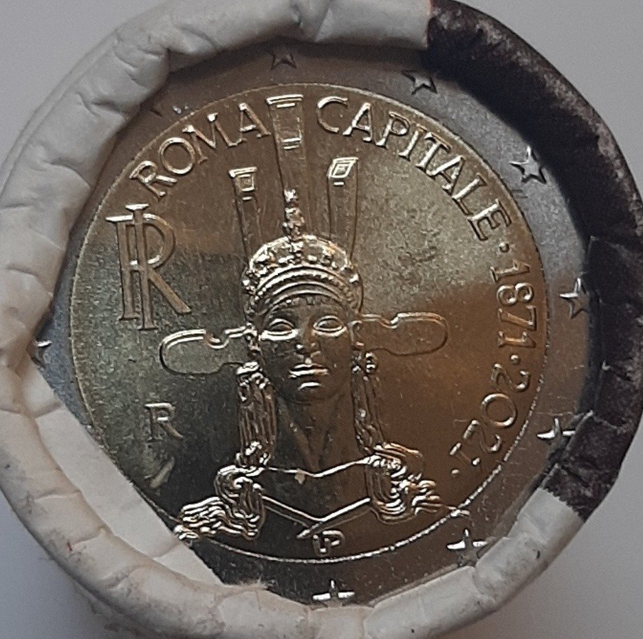 Olaszország. 2 Euro 2021 "Roma Capitale" (25 monete) in rotolino  (Nincs minimálár) #1.0
