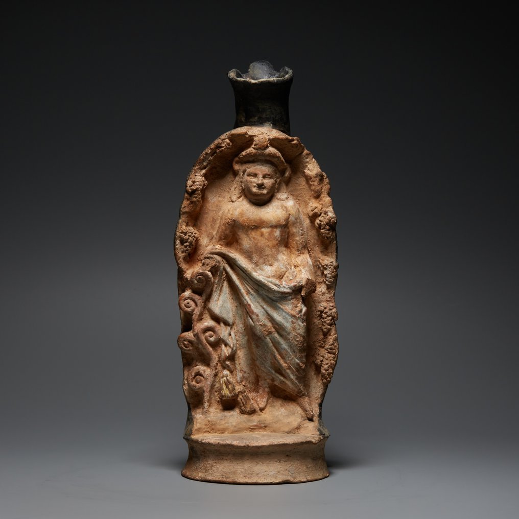 Αρχαία Ελληνική Κεραμικό ‘Plastic’ λευκόθυρος. 5ος-4ος αιώνας π.Χ. Ύψος 17,2 εκ. Τεστ TL. #1.0