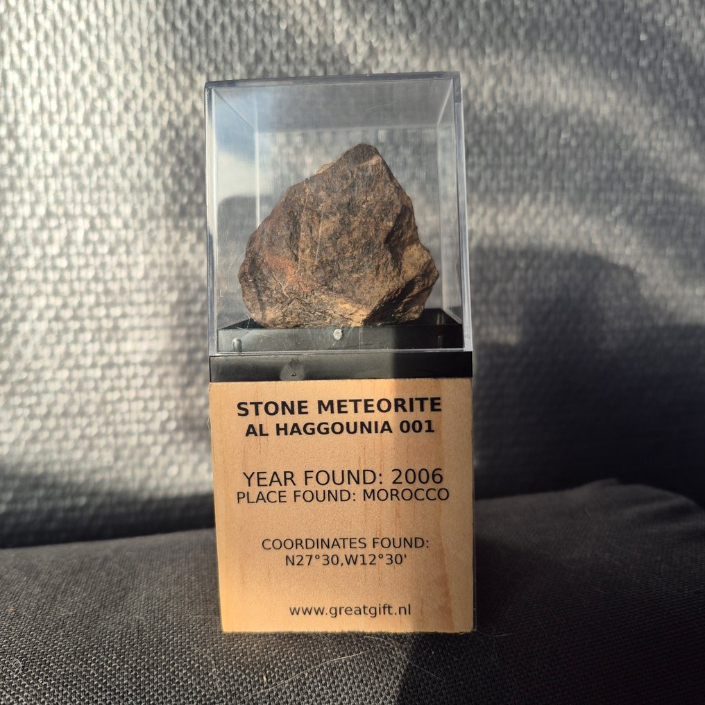 Collezione di meteoriti in esposizione 2 meteoriti originali - Altezza: 48 mm - Larghezza: 41 mm - 46.32 g - (2) #1.0