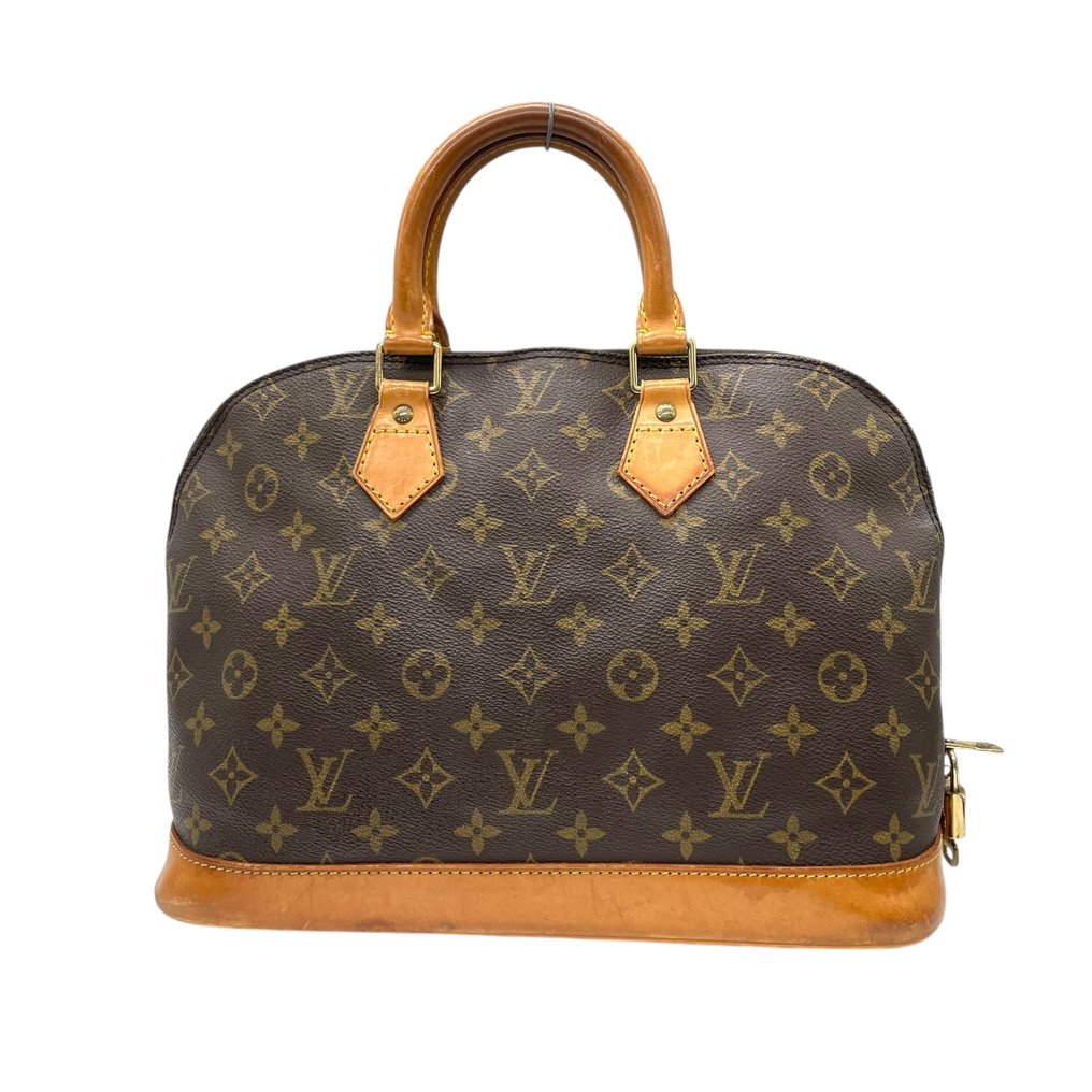 Louis Vuitton - Monogram Alma PM Handbag Classic Structured Top Handle Bag Gold Hardware - Handbag #1.0