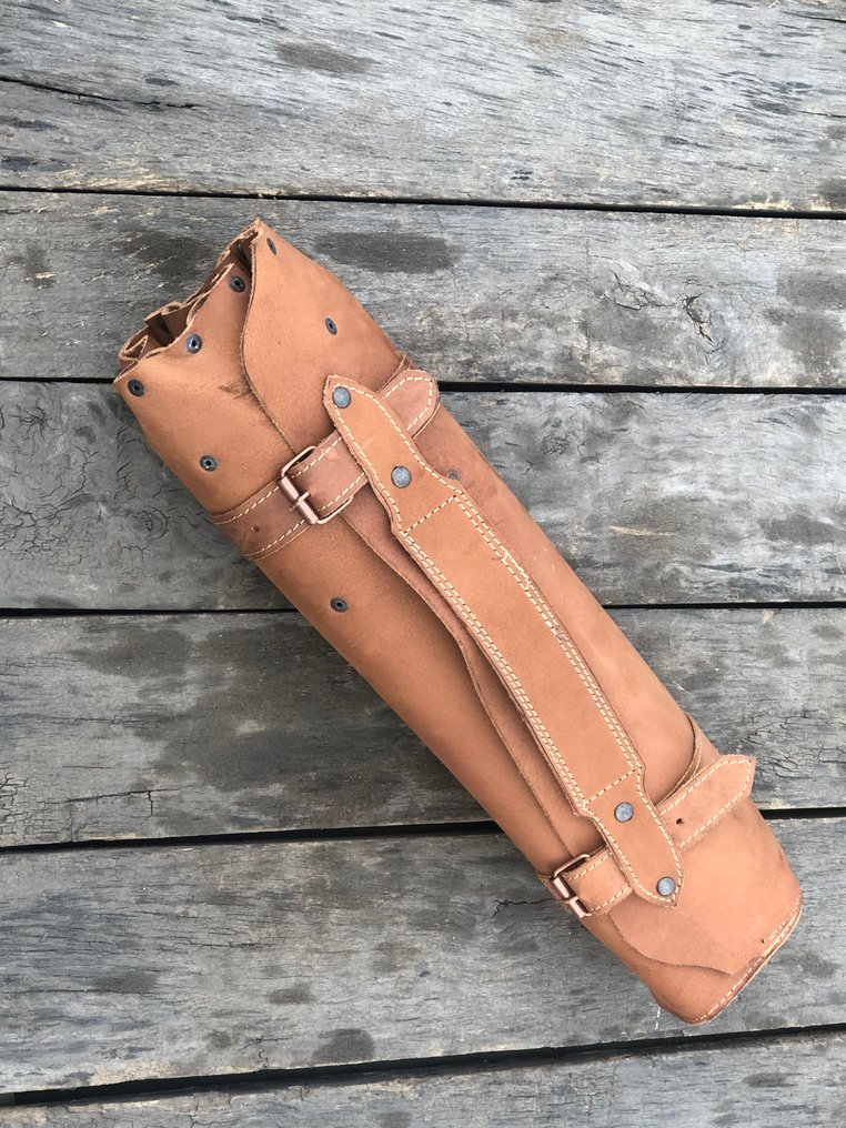 厨刀 - 手工收藏厨师刀套装（5件）日本特钢，玫瑰木手柄 - 北美 - 皮革 Saya (M2) #3.2