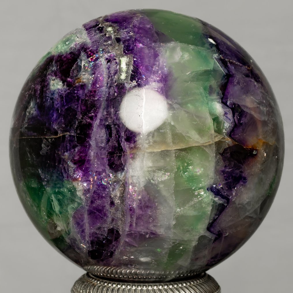 萤石 精细抛光多彩萤石球体 - 高度: 10.82 cm - 宽度: 10.82 cm- 2090 g #4.3