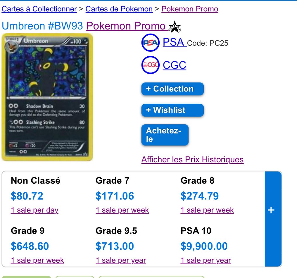 Pokémon - 2 Graded card - Umbreon, Espeon Προωθητική κάρτα - PCA 9 - Various sets #4.3