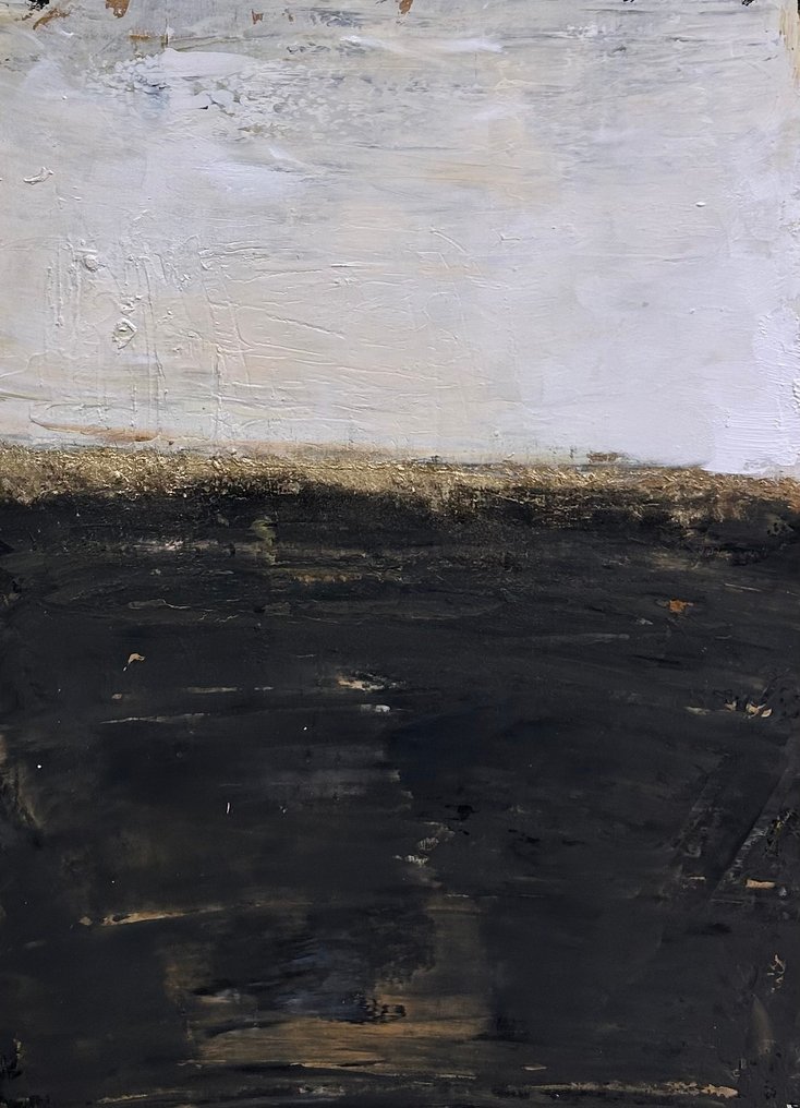 Stefanie Raus - Abstrakte Landschaft schwarz gold #2.1