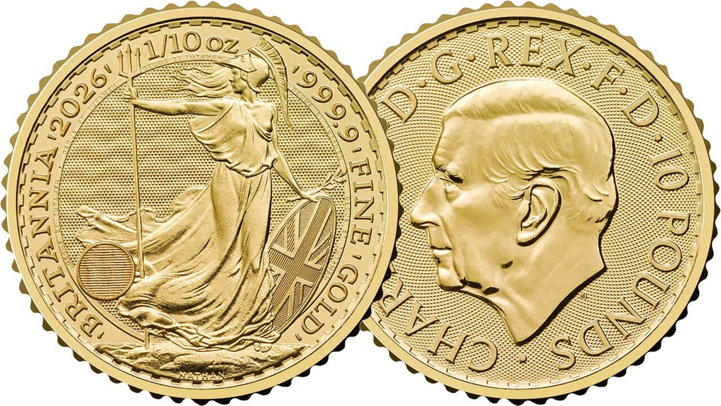 1/10 Ounce - Guld 999 - 2026 - Britannia Charles III fine gol #1.0
