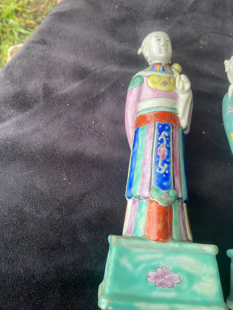 2 statuettes d'immortels debot - Πορσελάνη - Κίνα - περίοδος jiaqqing #3.2