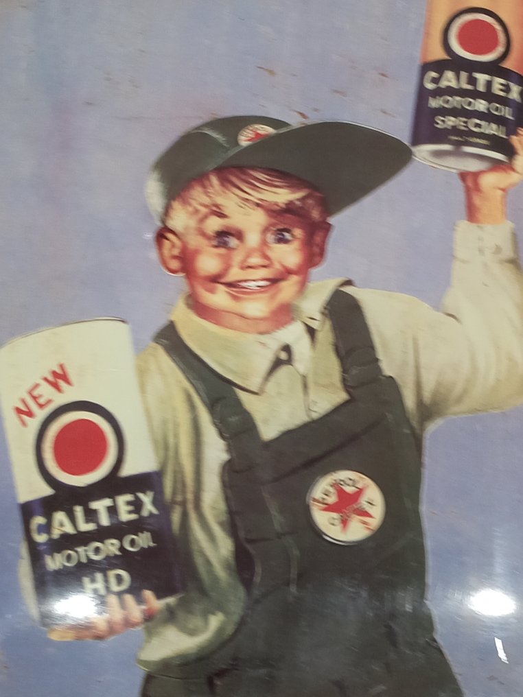 Caltex-Oleoblitz - Mainoskyltti - Metalli #3.2