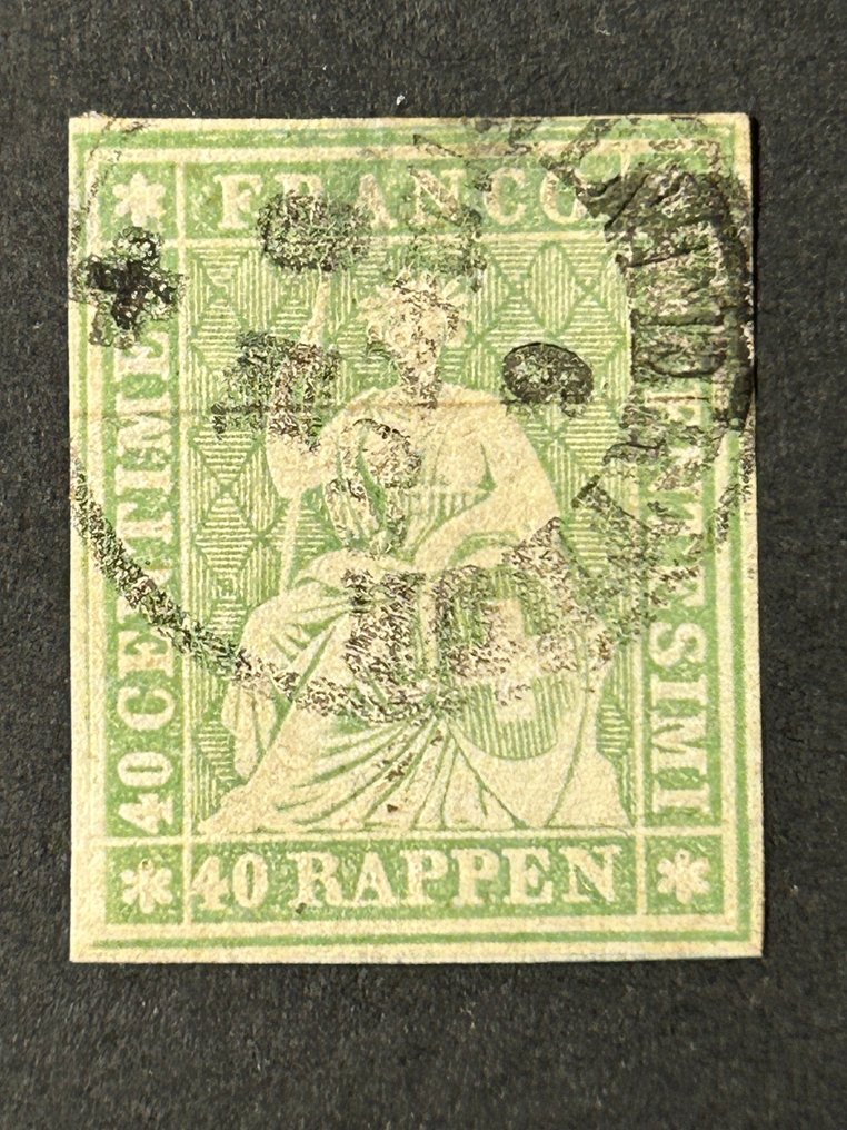 Svizzera 1854/1908 - Svizzera – Questioni Classiche 1862–1907 – SBK 24B, 26C, 34,43, 48 (Faserpapier), 63A, 97A #3.2