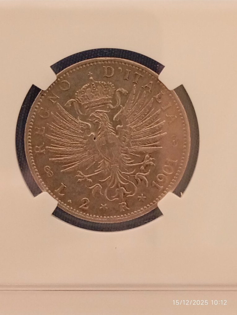 Ιταλία, Βασίλειο Vittorio Emanuele III. 2 Lire 1901 #1.0