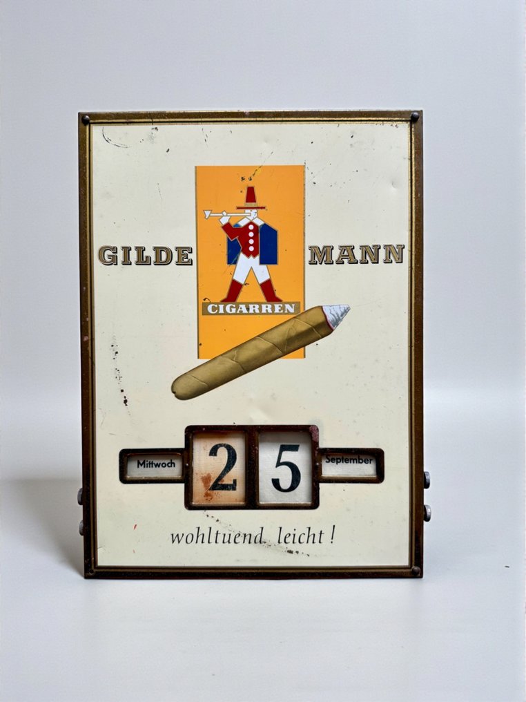 Gildemann Cigars - 1920-tallets evighetskalender - Markedsføringstegn - Tinn #1.0