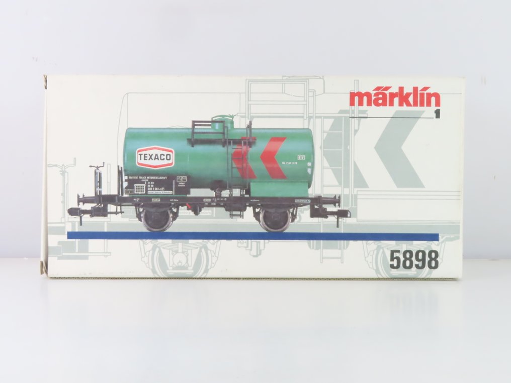 Märklin 1 - 5898 - Modellbahn-Güterwagen (1) - 2-achsiger Kesselwagen mit Aufdruck 'Texaco' - DB #4.3