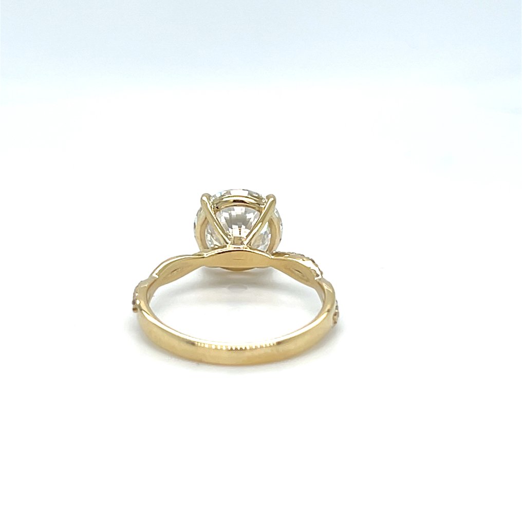 Ring - 14 karat Gull - 3.20ct. tw. Diamant (Lab-dyrket) - Diamant #3.2