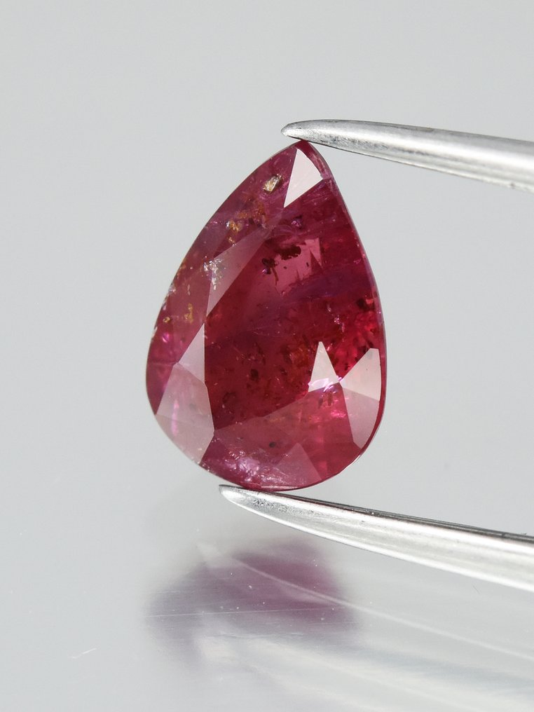 没有保留价 - 1 pcs  红色 红宝石  - 1.24 ct - 安特卫普宝石检测实验室（ALGT） #2.1