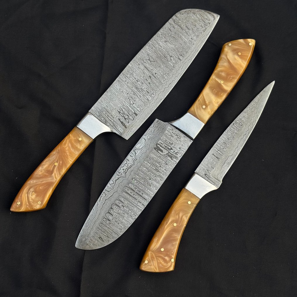 Bordknive sæt (3) - Stål, Harpiks - Bordkniv sæt #3.2