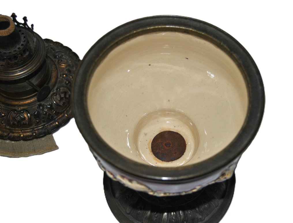 Kosmos Brenner - Kerosene lamp - Porcelain, Glass, Bronze #4.3