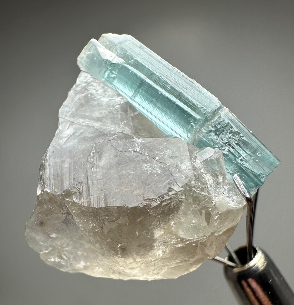 Μονόπετρο με τουρμαλίνη ινδικολίτη 17 ct 2.00 x 1.80 cm! Καρδιά του Βουνού - Υπέροχο Κρύσταλλο Κρύσταλλοι- 3.4 g #4.3