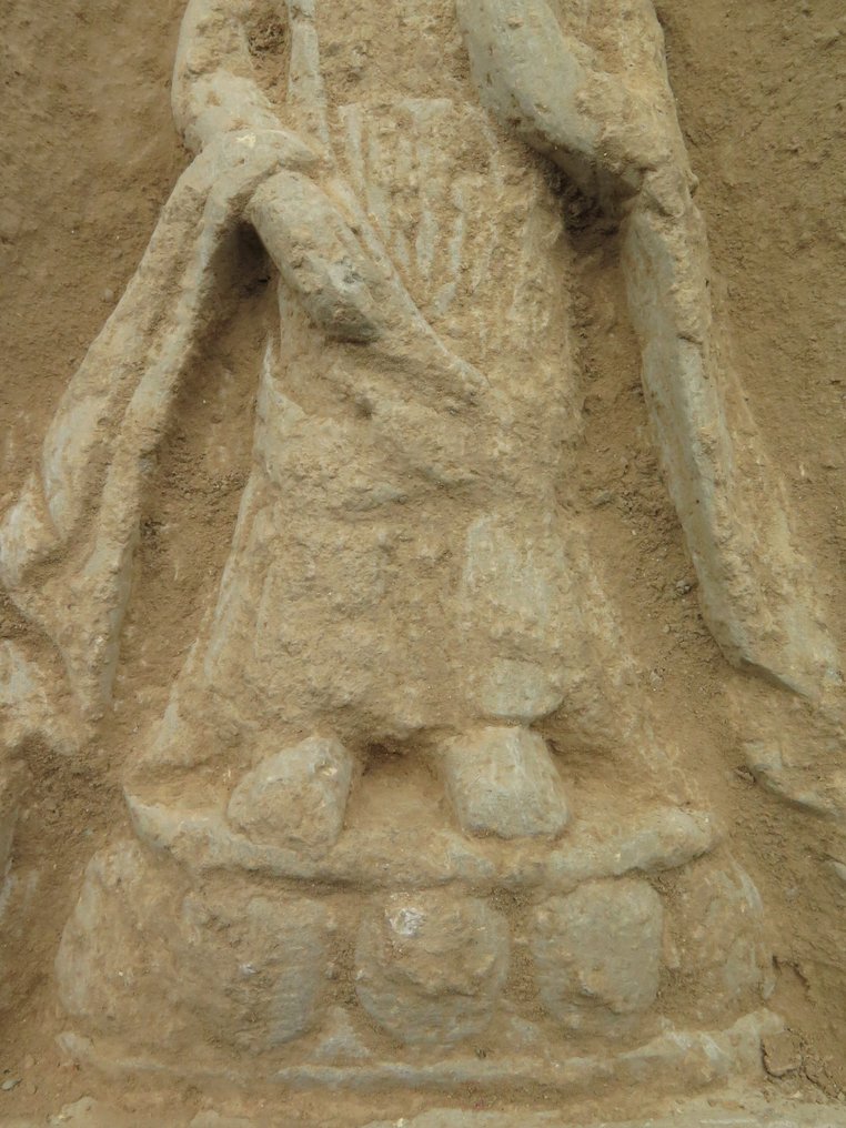 中国古代 - 北魏王朝 石头 装饰的寺庙砖 - 30 cm #4.3