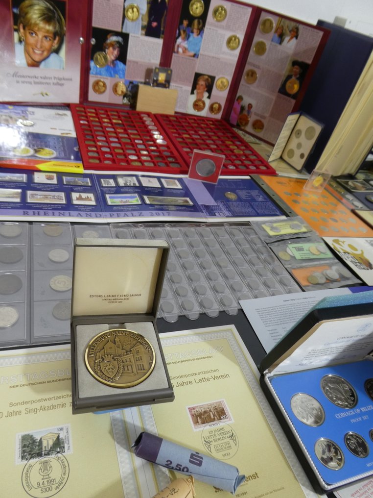 Verden. Collection of coins/banknote/medals/euro inkl. pp from old to modern (700 pieces)  (Ingen reservasjonspris) #3.2