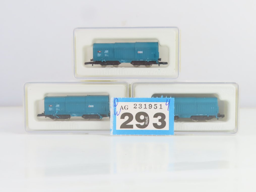 Märklin Z - 8653 - Carrozza merci di modellini di treni (3) - 3x carrello in acciaio a 4 assi, tipo Shimms - SBB-CFF #4.3
