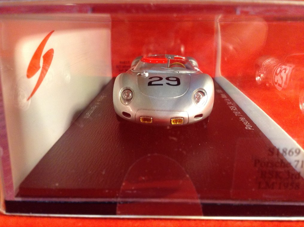 Spark 1:43 - Rennwagenmodell - ref. #S1869 Porsche 718 RSK Sport 3° Le Mans 1958 #29 Jean Behra/Hans Herrmann - Ausgezeichnete Qualität - Limitierte Auflage - Heute schwer zu finden. #2.1