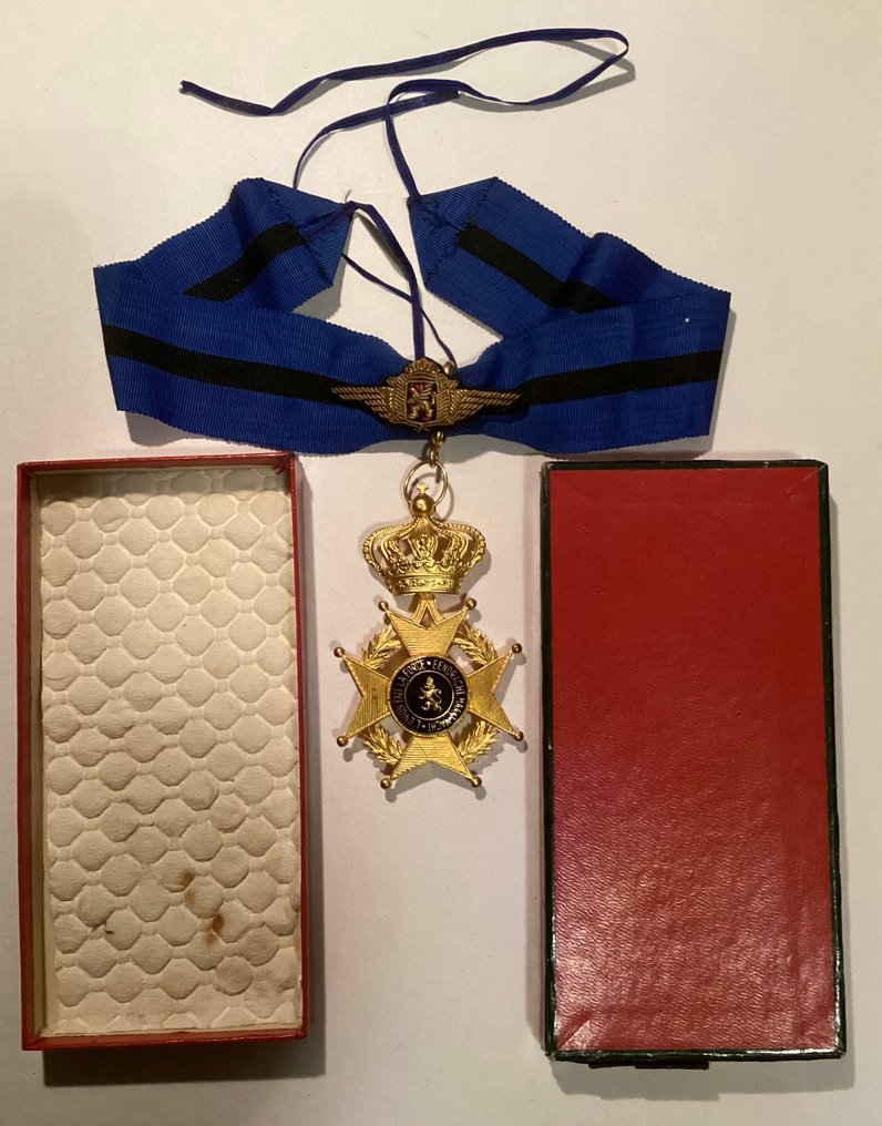 Βέλγιο - Air Force - Στρατιωτικό μετάλλιο - Ιππότης του Τάγματος του Λεοπόλδου Β'. #1.0