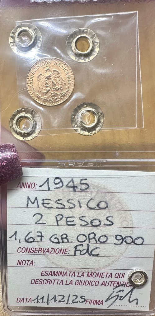 墨西哥. 2 Pesos 1945  (没有保留价) #2.1