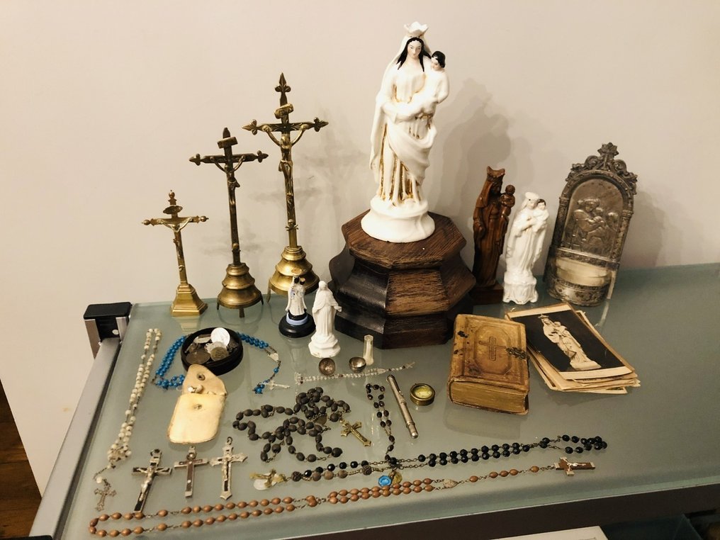 古代宗教物品收藏 - 瓷, 木, 金属 - 不同的时代 #1.0